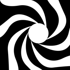 Abstract background inside of a gun barrel. Spiraled interior of a gun. 007 logo. Abstract background.