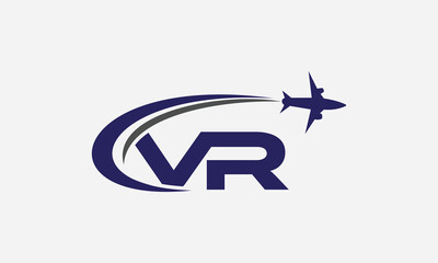 Tour and travel logo design, Airline agency symbol and aviation company monogram vector	
