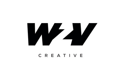 WZV letters negative space logo design. creative typography monogram vector