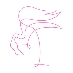 Flamingo line art design
