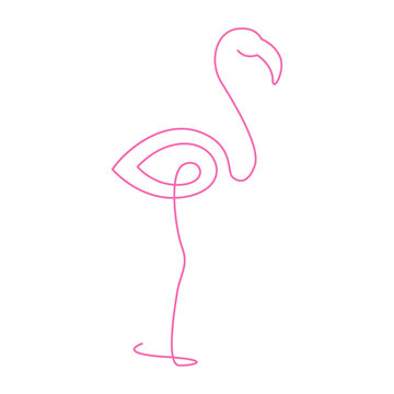 recommend clip art: Flamingo line art design