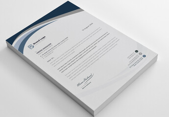 Modern Letterhead Template Clean Accents