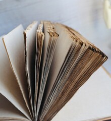 Notebook handmade with singed sheets