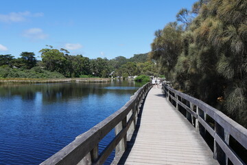 Steg am Fluss in Lorne Great Ocean Road