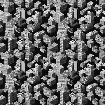 black and white background made of city office buildings