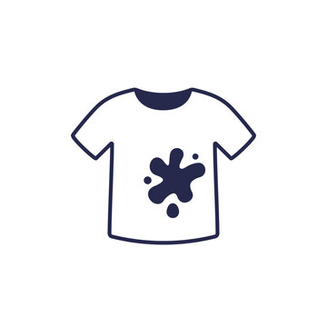 stain on a shirt icon on white