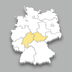 Fototapeta na wymiar Central region location within Germany map