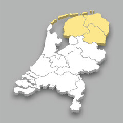 North region location within Netherlands map