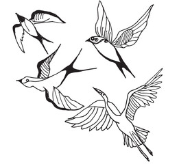 Black outline illustration vector image. Hand drawn sketch image artwork. Simple original logo icon from pen drawing sketch.