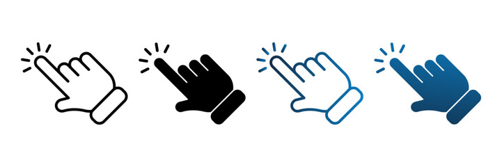 Pointer icon. Clicking finger  hand pointer sign for mobile concept and web design. vector illustration