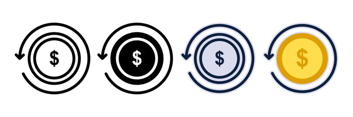 Refund icon. sign for mobile concept and web design. vector illustration