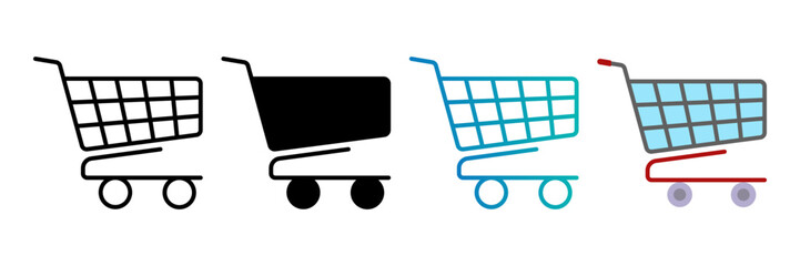 Shopping cart icon. sign for mobile concept and web design. vector illustration