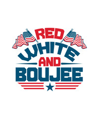 Red White and Boujee SVG