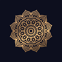 Gold Patterned Mandala elements stock illustration
