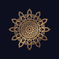 Mandala with floral ornament elements stock illustration