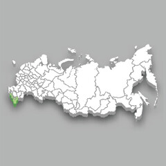 North Caucasus region location within Russia map