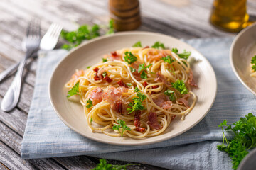 Homemade Spaghetti Algio e Olio