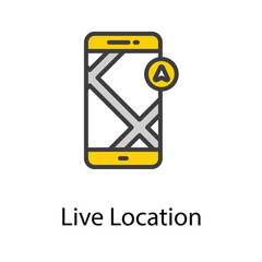 Live location icon design stock illustration