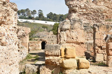 Subterranean Walls and Walkways in Baths of Antoninus, Carthage Archeological Site