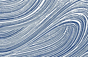 Grunge texture. Distress indigo rough trace. Excep