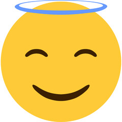 Fototapeta premium Smiling Face with Halo Emoji