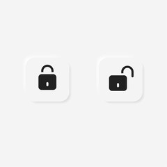 Locked and Unlocked vector Icons.