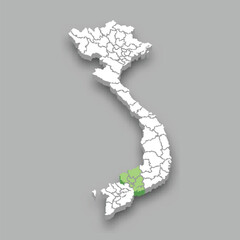 Southeast region location within Vietnam map