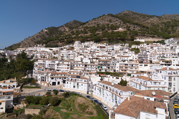 Obraz premium Mijas Pueblo Spain white houses on hillside in the historic Spanish village in Andalusia