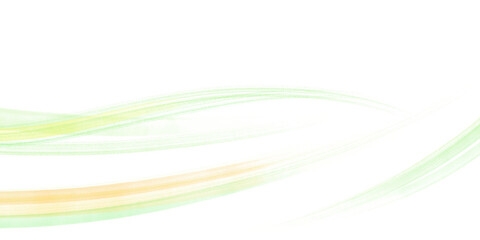 Fototapeta premium グリーンとイエロー系のラインで描いた水彩フレーム_春から初夏のイメージ1