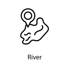 River icon design stock illustration