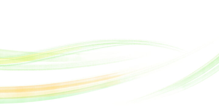 グリーンとイエロー系のラインで描いた水彩フレーム_春から初夏のイメージ1