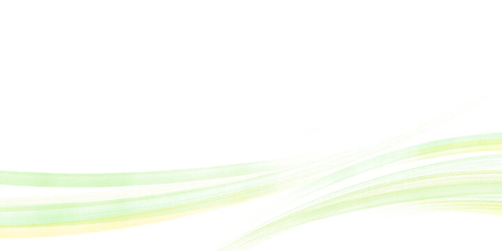 グリーンとイエロー系のラインで描いた水彩フレーム_春から初夏のイメージ3