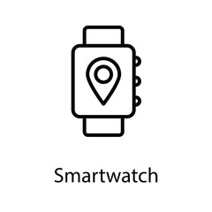 Smartwatch icon design stock illustration