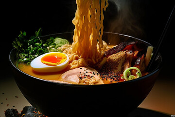 Miso ramen pulling up