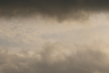 Stormy weather and dark clouds