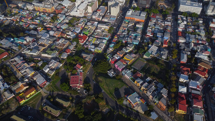 Aerial view of bo kaap, cape town south africa - obrazy, fototapety, plakaty