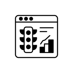 Building Web Traffic icon in vector.  Illustration 