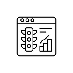 Building Web Traffic icon in vector.  Illustration 