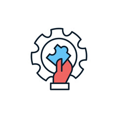 Solution icon in vector.  Illustration 