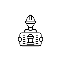 Construction Strategy icon in vector.  Illustration 