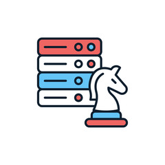 Data Strategy icon in vector.  Illustration 