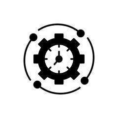 Time Management icon in vector.  Illustration