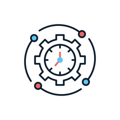 Time Management icon in vector.  Illustration