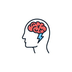 Brainstorm icon in vector.  Illustration