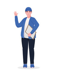 delivery courier people service illustration