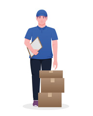 delivery courier people service illustration
