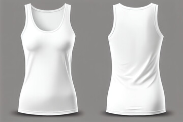 Blank tank top for female, mock up, Generative AI