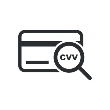 Credit card icon in flat style. CVV verification code vector illustration on isolated background. Payment sign business concept.