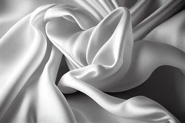 Fototapeta na wymiar black and white photo of a white cloth. generative ai.