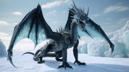 Fototapeta premium Black Dragon of the north